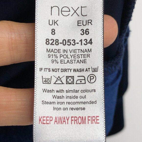 Next Apparel Royal Blue Long Sleeve Velvet Sweatshirt A La Belle Etoile size M - Picture 6 of 15